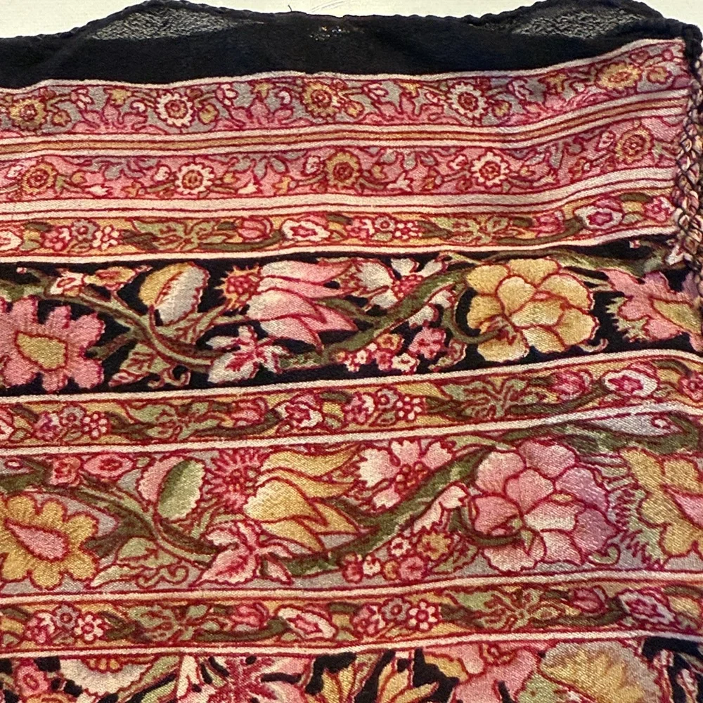 Floral Patterned Silk Scarf - Picture 6 of 6